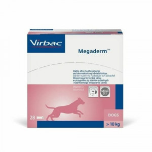 VIRBAC MEGADERM II MONO virs 10kg papildbarība suņiem kaķiem Omega-3, Omega-6 8ml N28